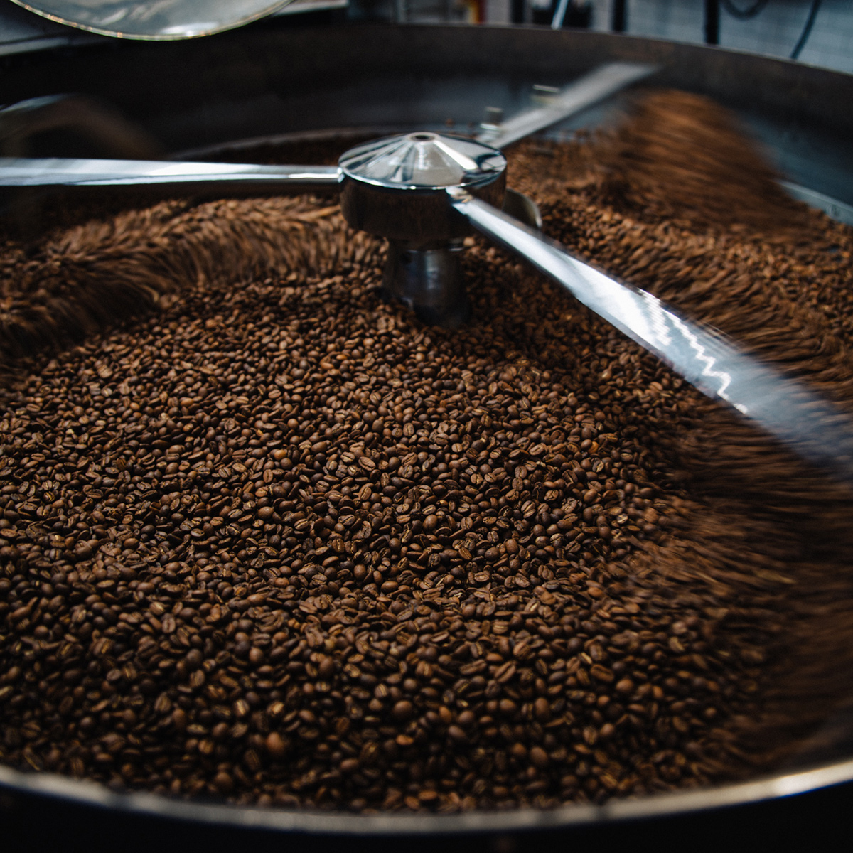 1日に200kgから300kgのコーヒー豆を焙煎している。