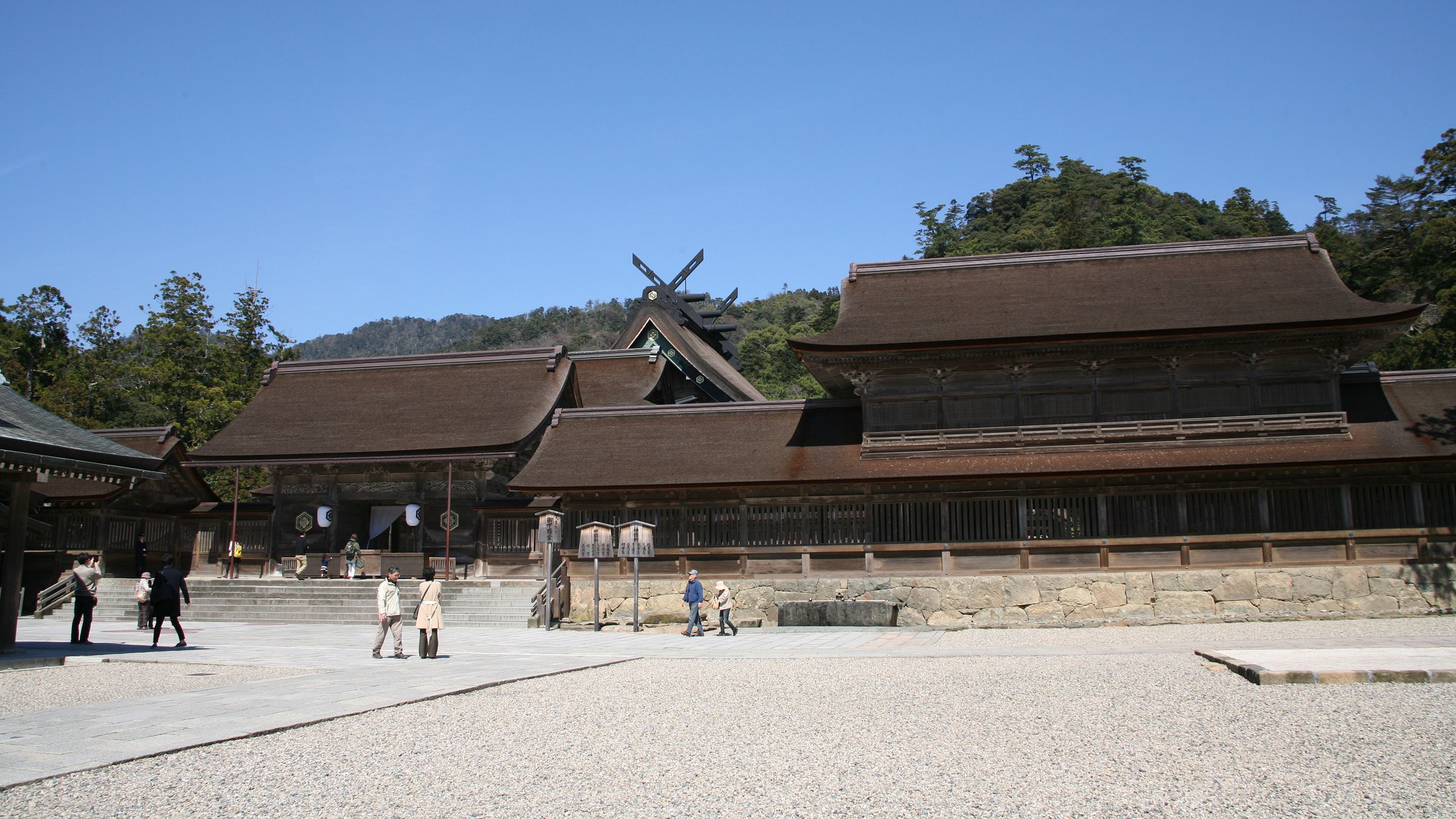 拝殿の奥が本殿。ここでの作法は他の神社と異なり「二拝・四拍手・一拝」