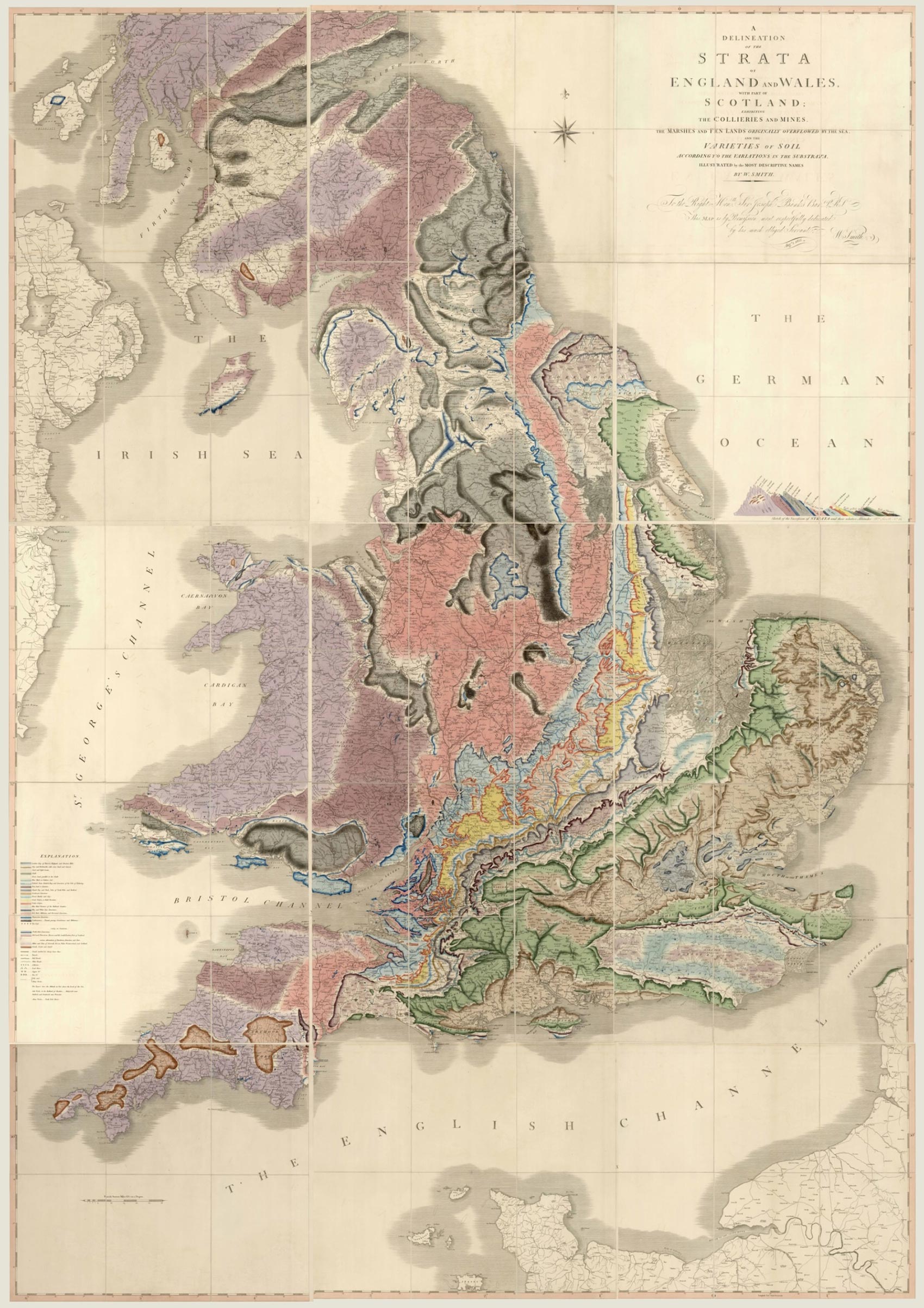 ウィリアム・スミス　地質図 ©The Trustees of the Natural History Museum, London